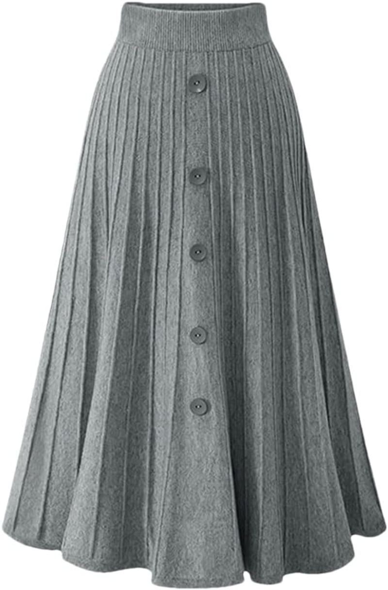 Gray A-Line Skirt