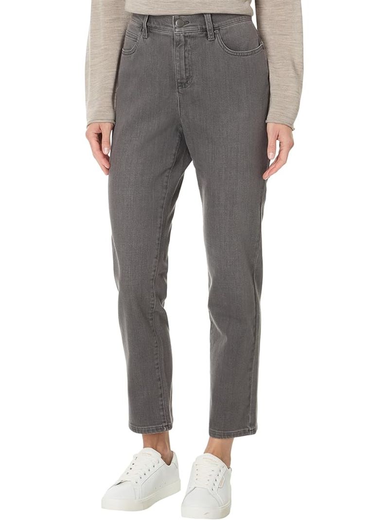 Eileen Fisher Organic Cotton Stretch Denim Ankle Jeans