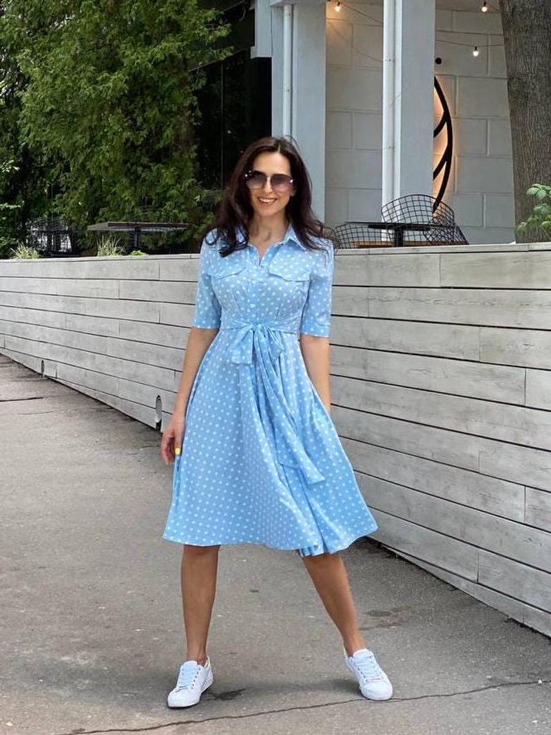 Try A-line or fit-and-flare silhouettes