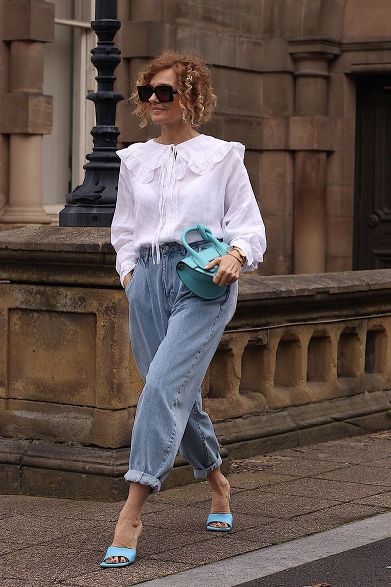 Statement Collar Blouse + Simple Bottom