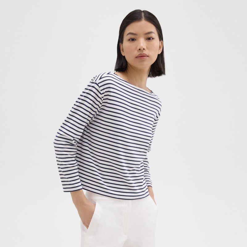 Striped Boatneck Top