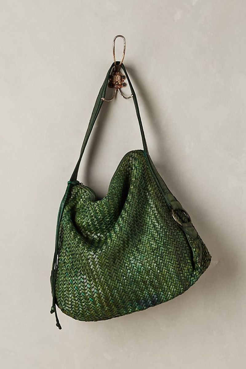 Woven Leather Hobo
