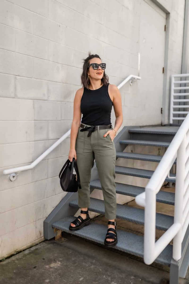 Utility Jumpsuit & Sporty Sandals