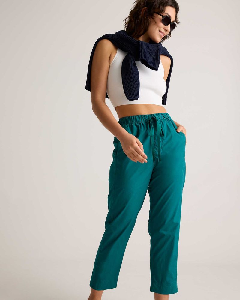 Cotton Poplin Ankle Pants
