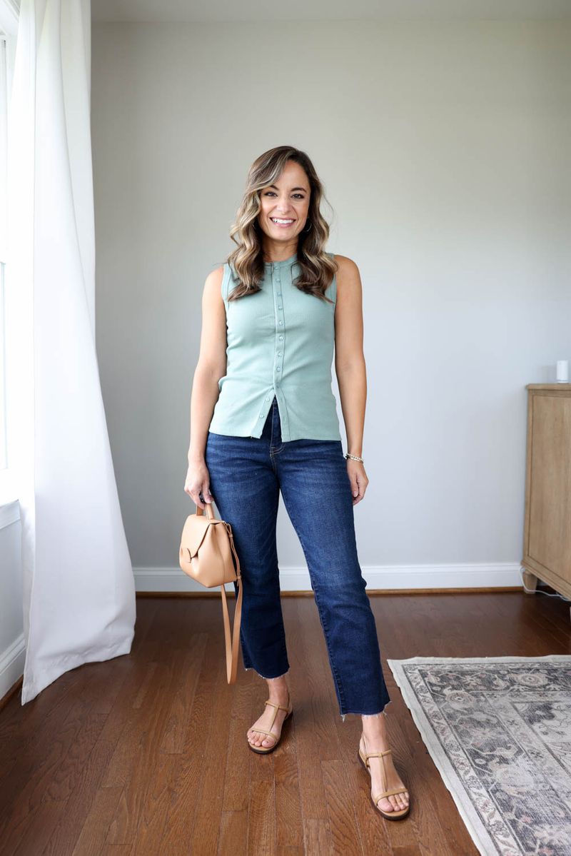 Cropped Kick Flare Pants