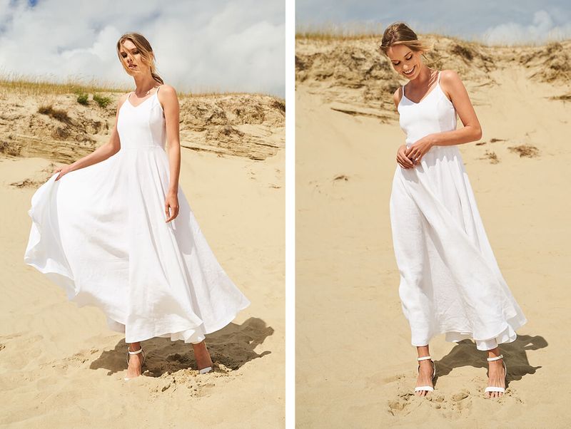 White Linen Dresses