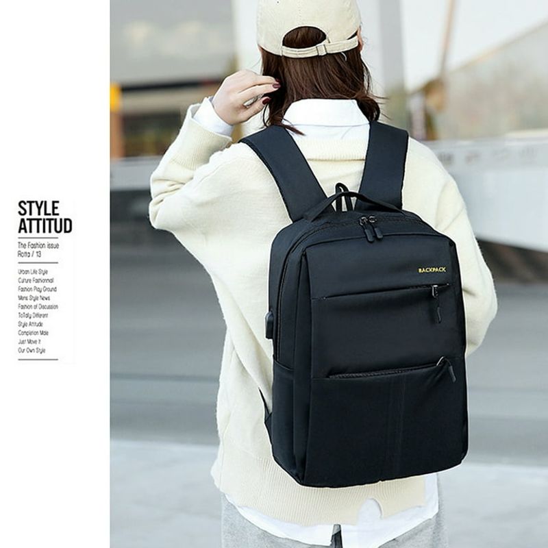 Waterproof Backpack & Casual Outfit Combo