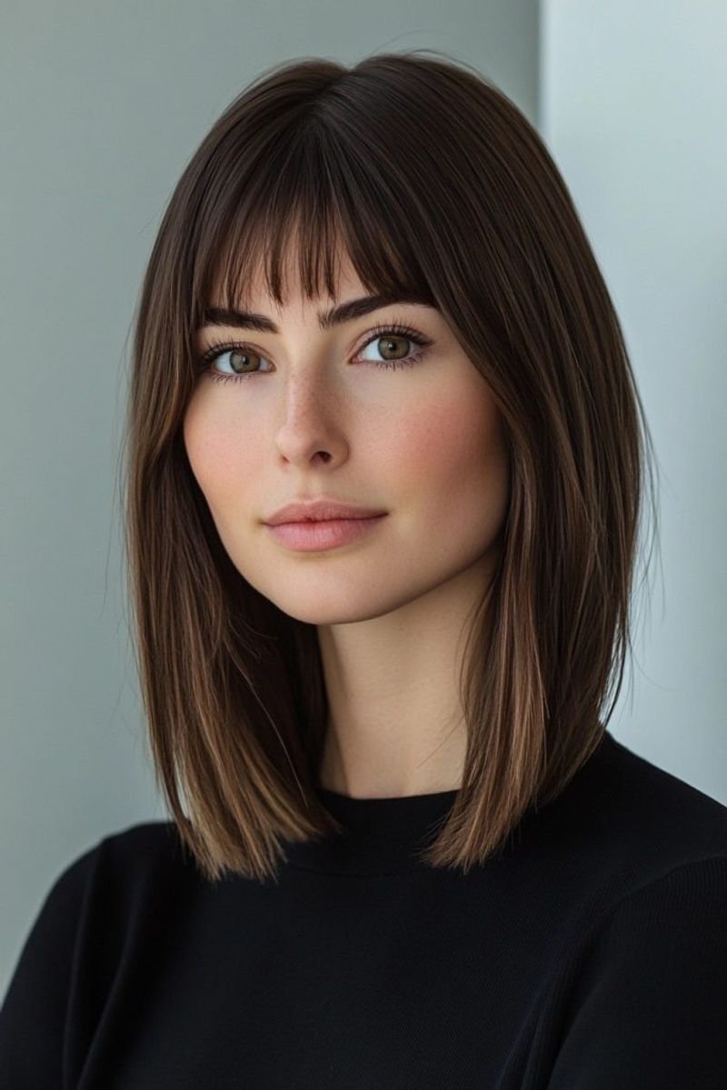 Parted Curtain Micro Bangs