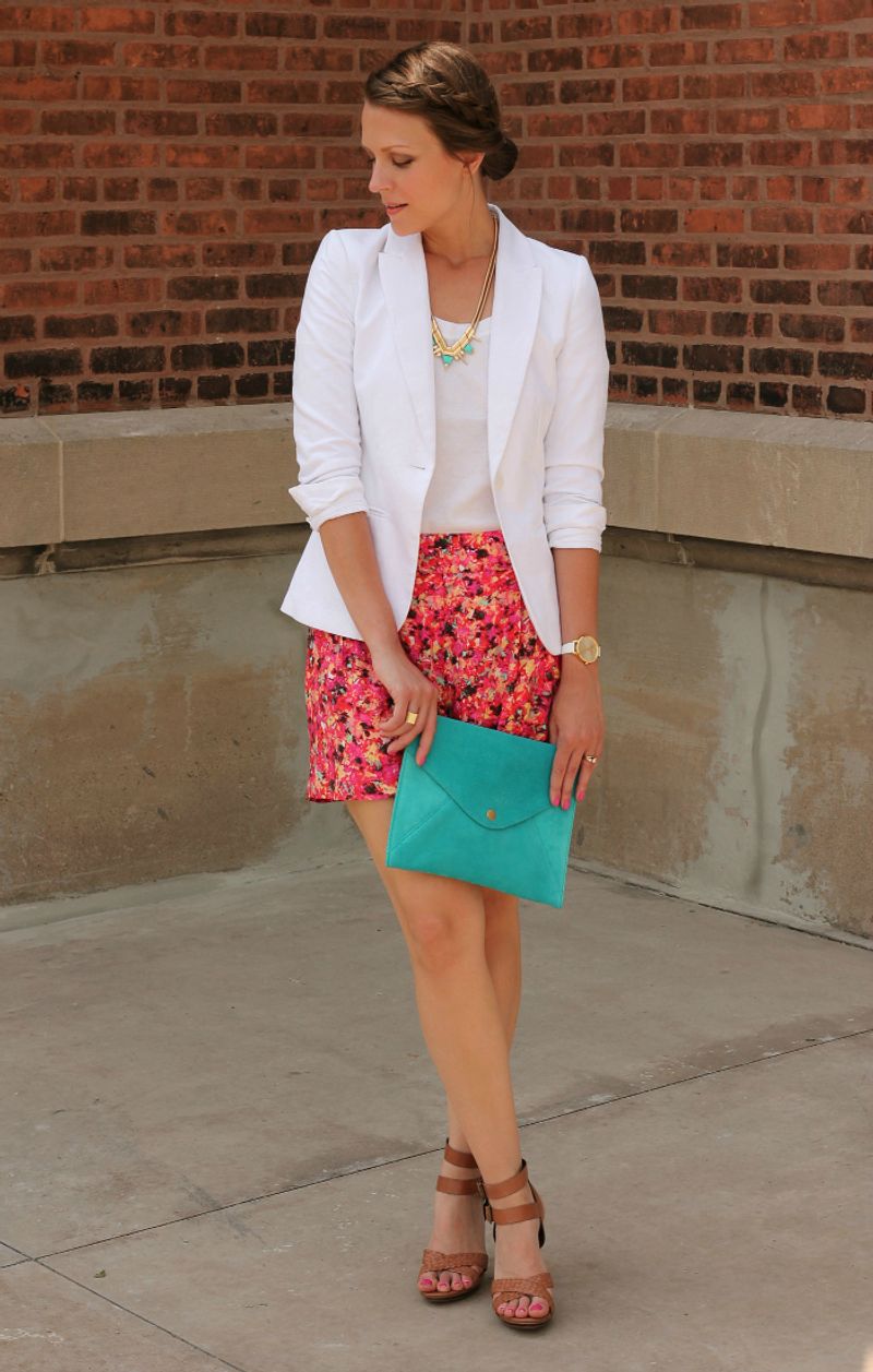 Floral Print Shorts with Cardigan