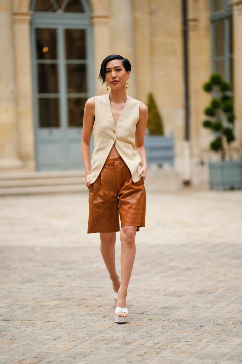 High-Rise Tailored Shorts