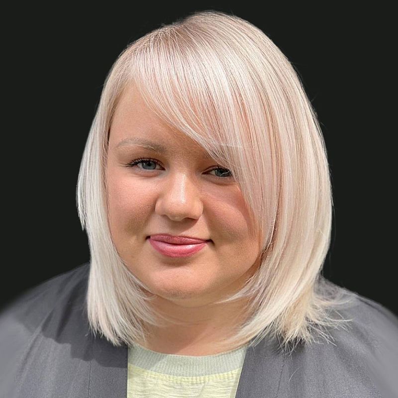 Angled Bob with Side Part