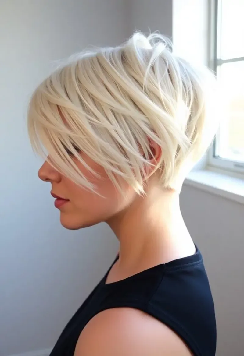 Blunt Pixie with Long Sides