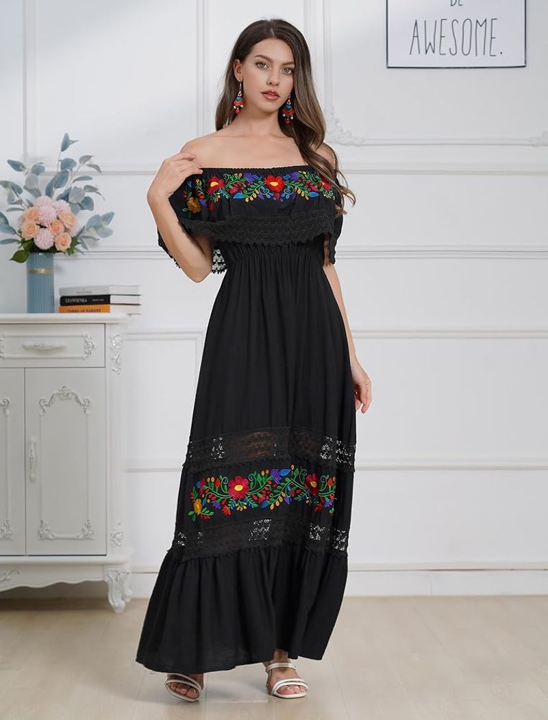 Off-Shoulder Fiesta Frock