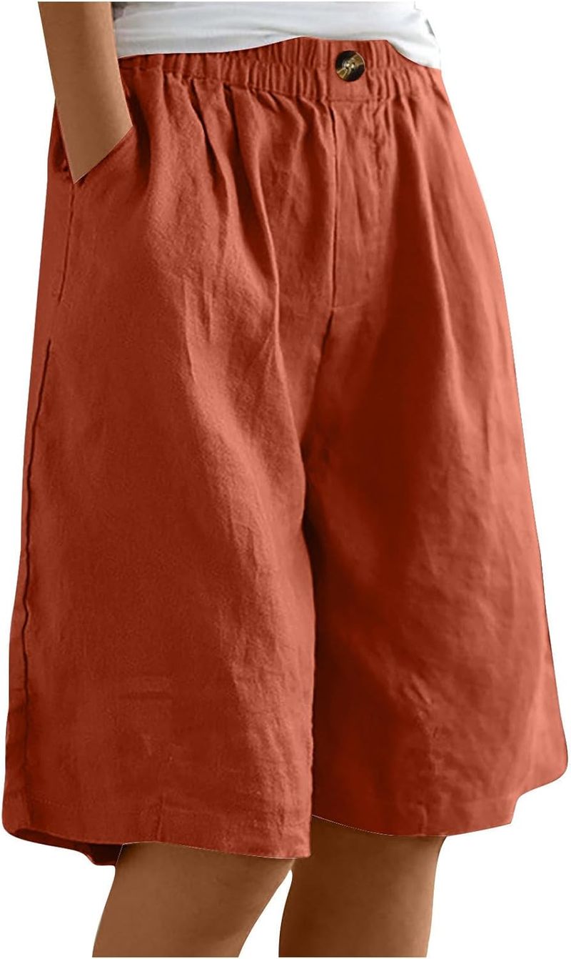 Terracotta Linen Shorts