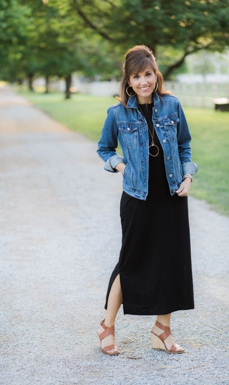 Denim Jacket and Maxi Dress