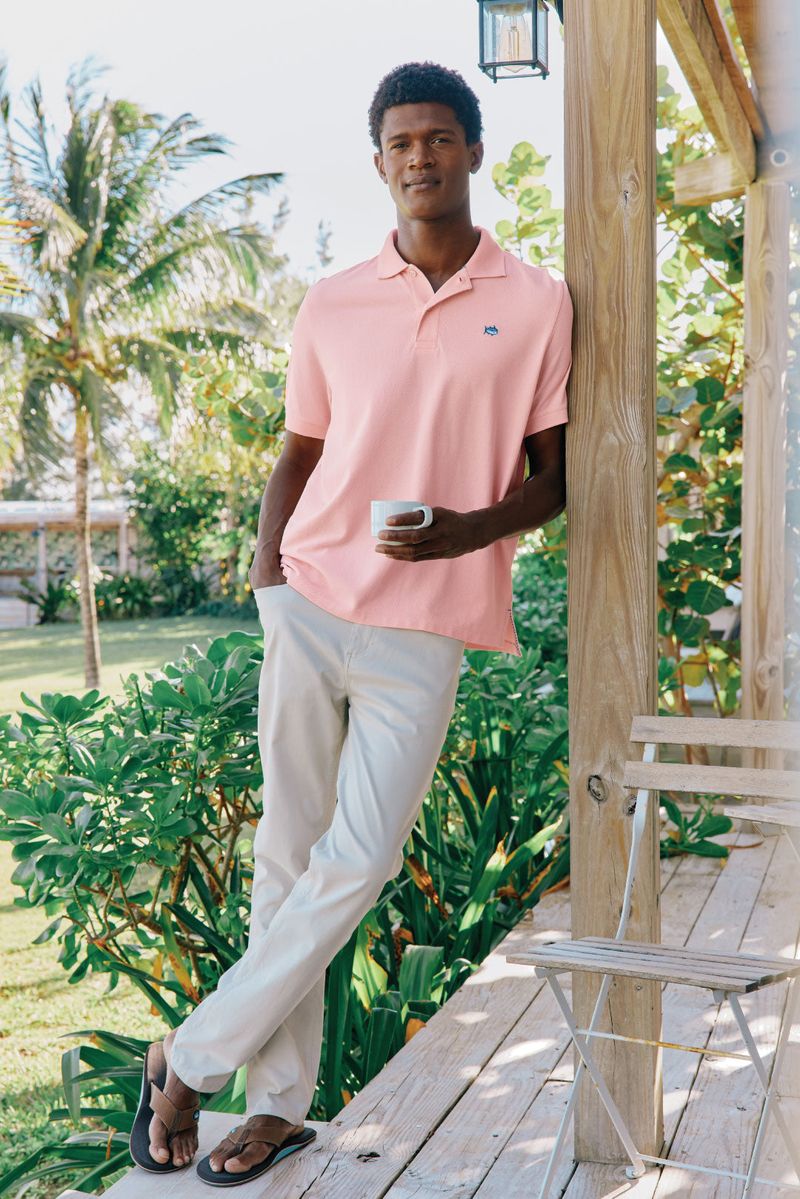 Khakis with Polo and Lightweight Vest