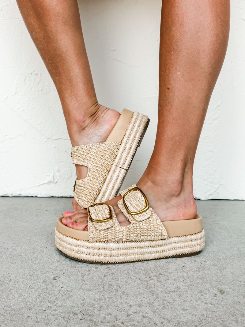 Raffia Platform Sandals