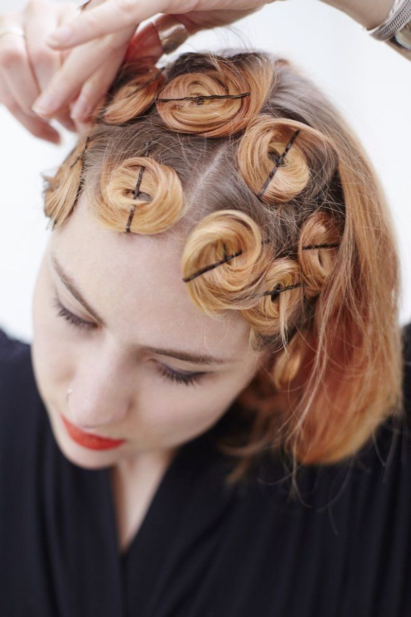 Sleeping with Hair in Pins
