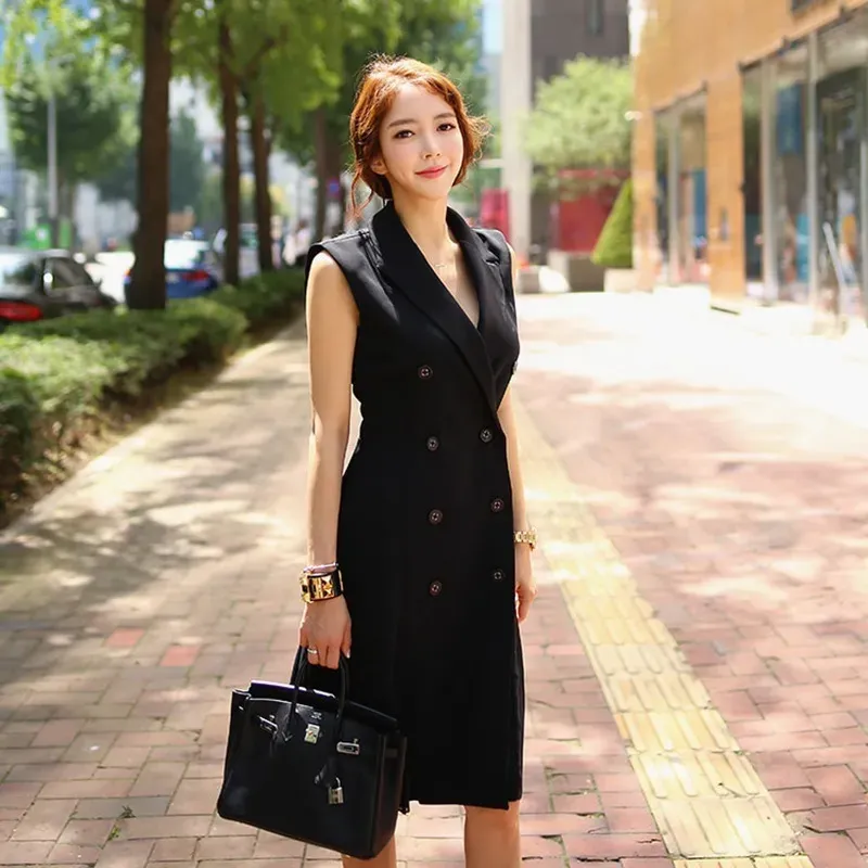 Sleeveless Blazer Dress