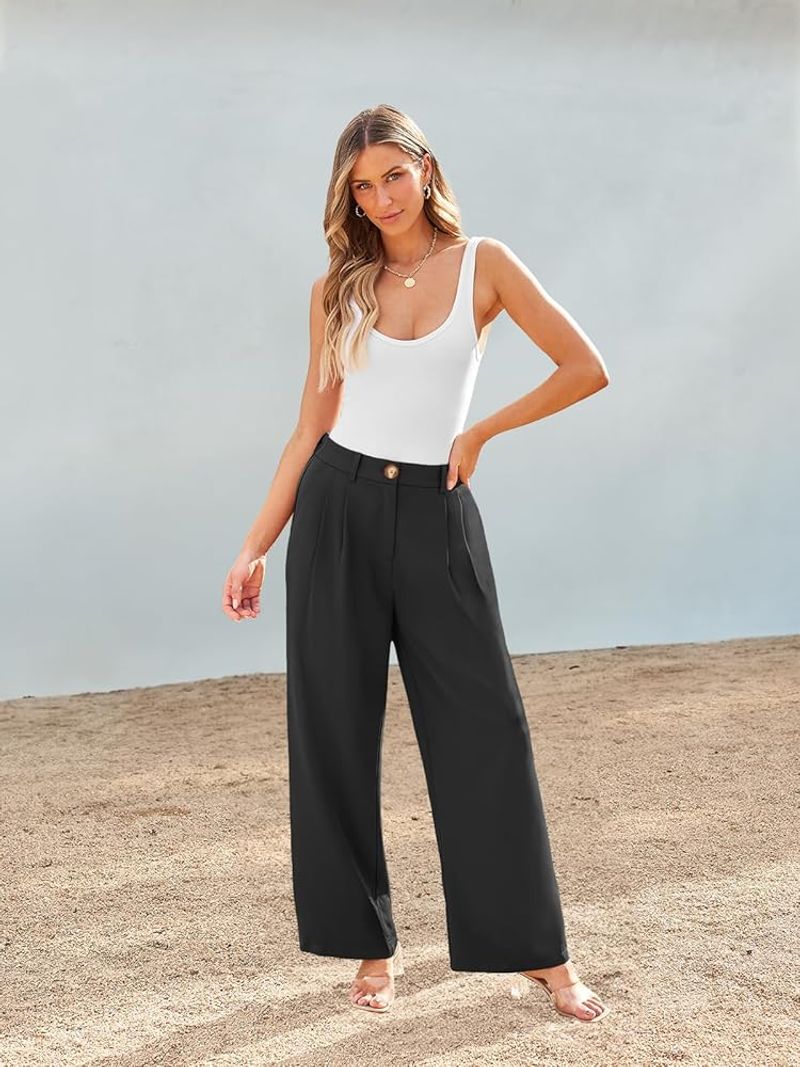 Wide-Leg Cropped Pants + Fitted Tank