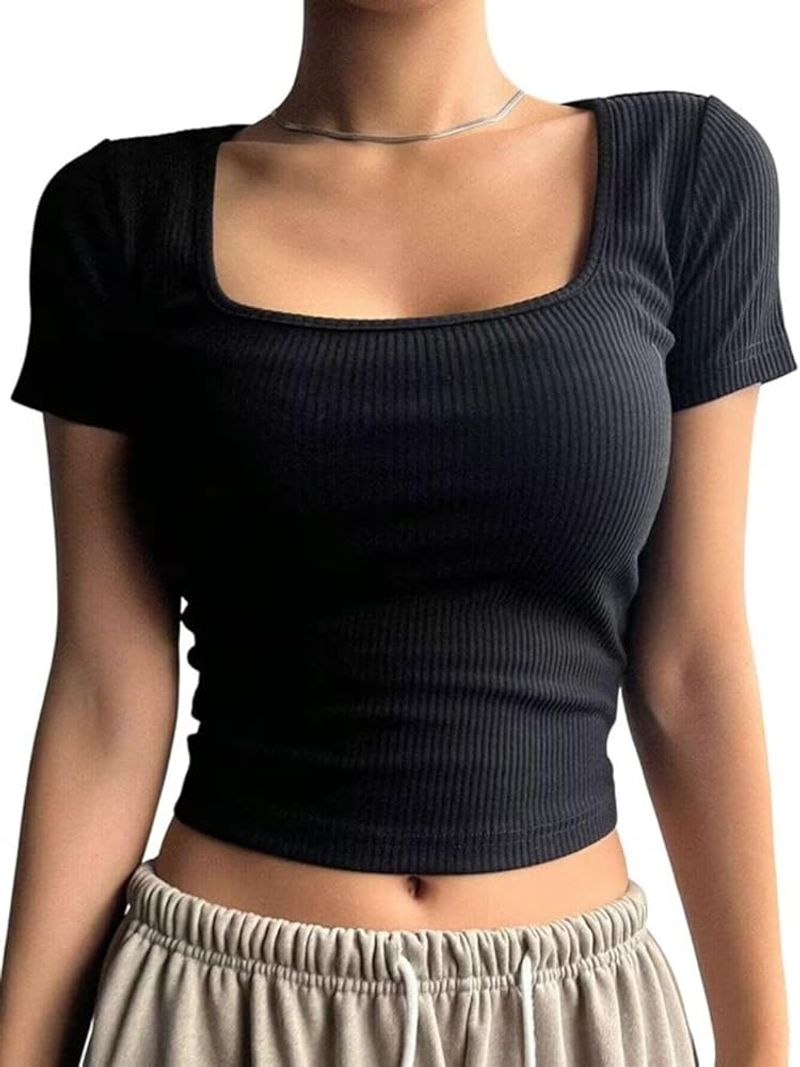 Ribbed Crop Tee