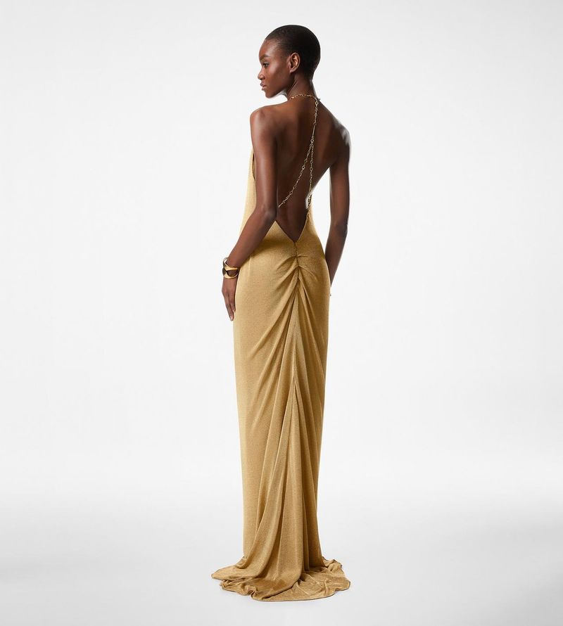 Backless Halter Maxi Dress