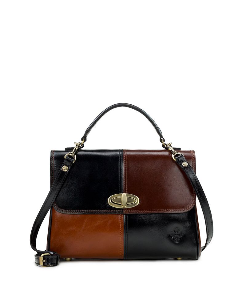 Colorblock Leather Satchel