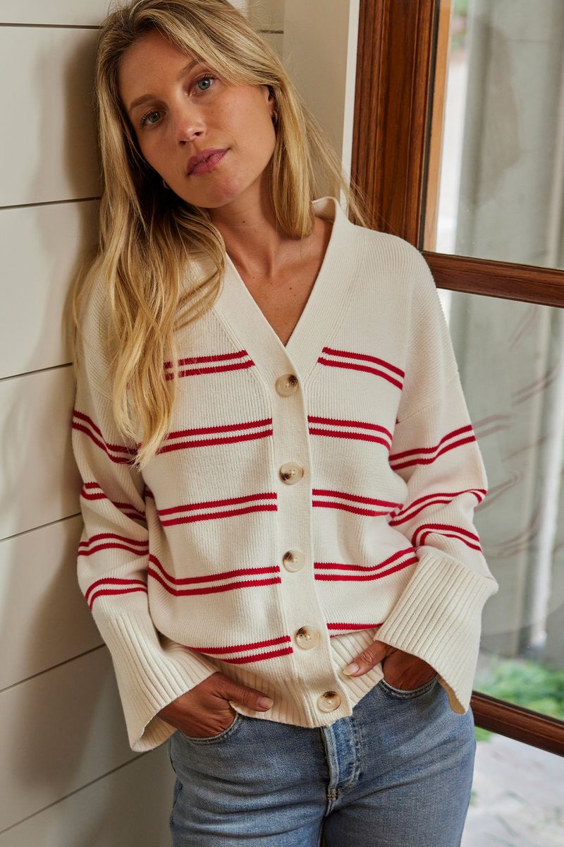 Varsity Striped Cardigan