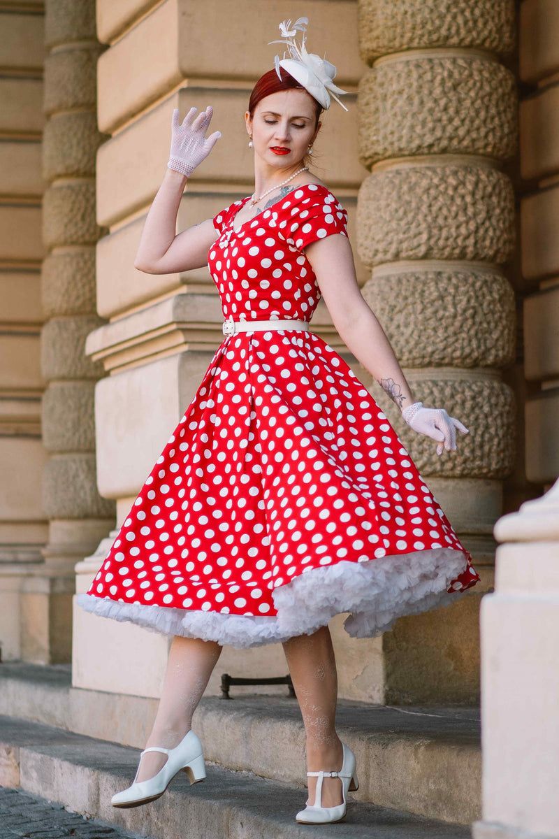 Vintage-Inspired Red Polka Dots
