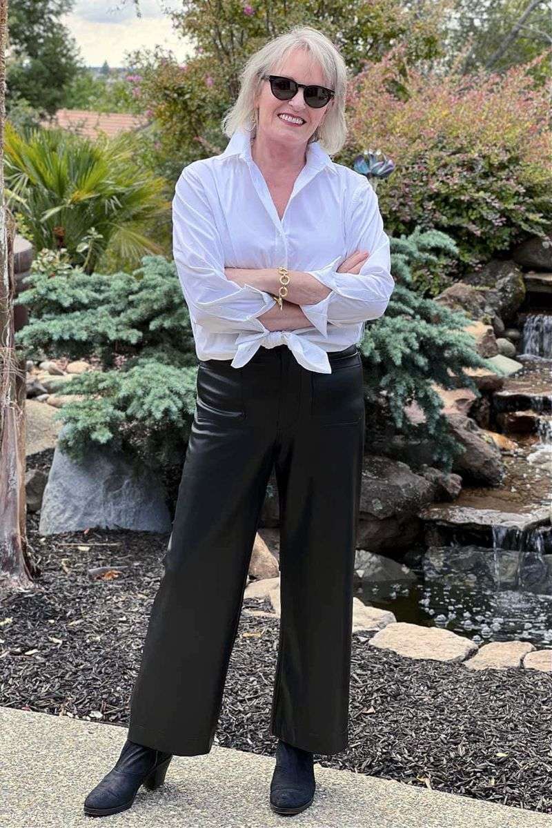 Crisp Button-Down with Statement Trousers