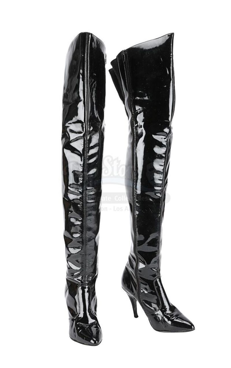 Thigh-High Patent Leather Boots