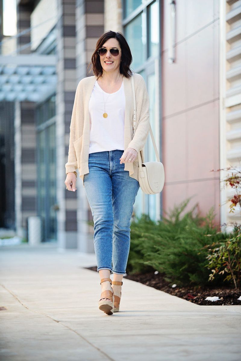 Layered with Cardigan