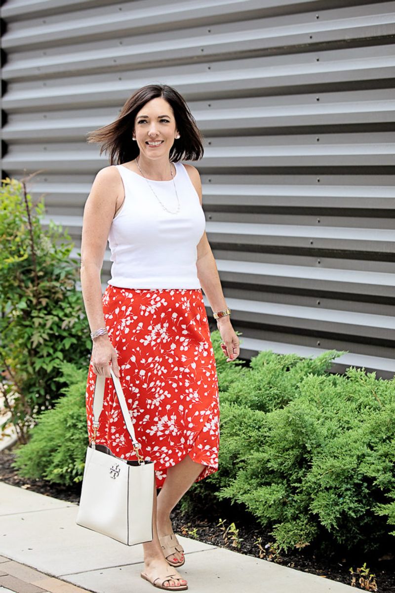 Midi Skirt and Crop Top Elegance