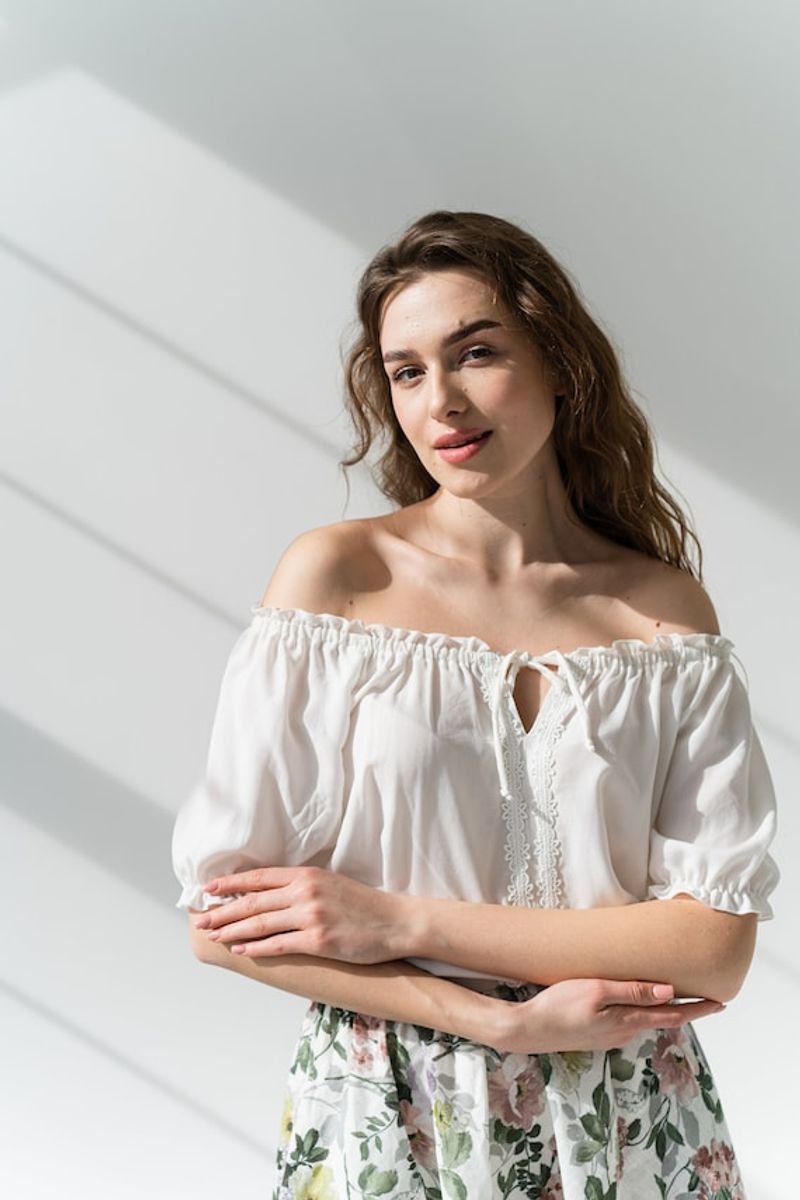 Cold-Shoulder Peasant Top