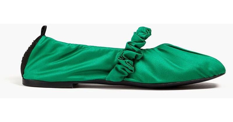 Ganni Recycled Satin Ballerinas