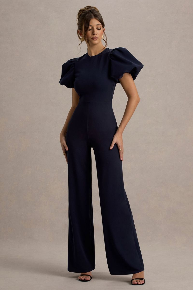 Puff-Sleeve Statement Jumpsuit