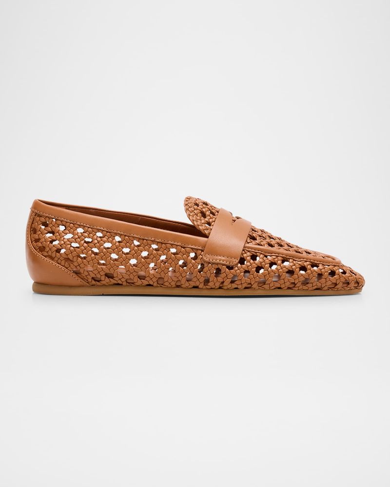 Woven Leather Loafers