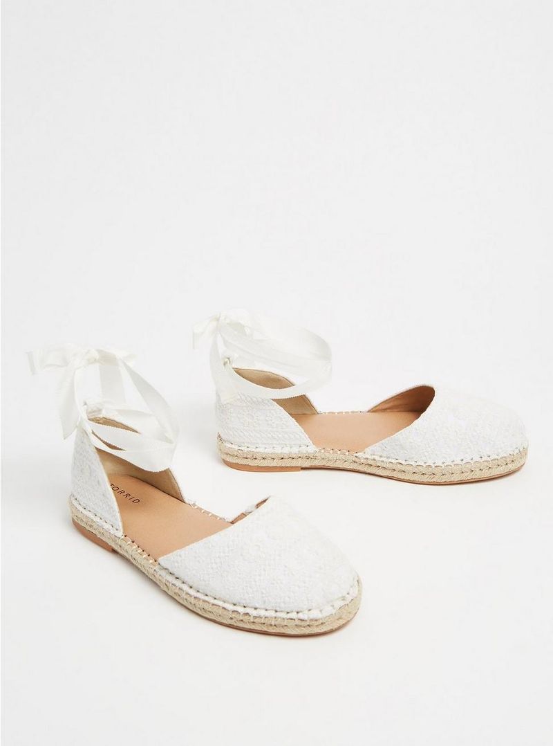 Lace-Up Espadrille Flats