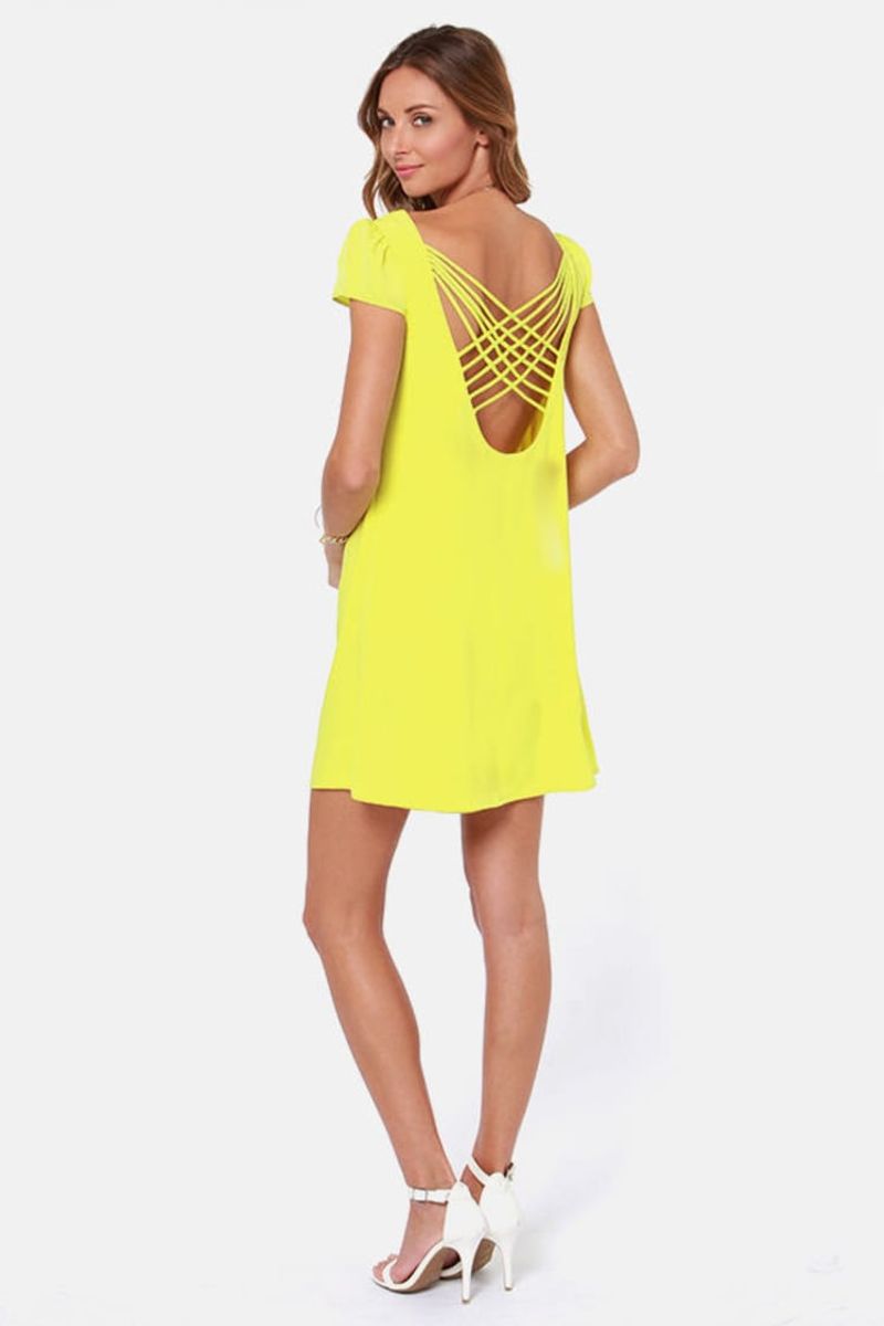 Cut-Out Detail Shift Dress