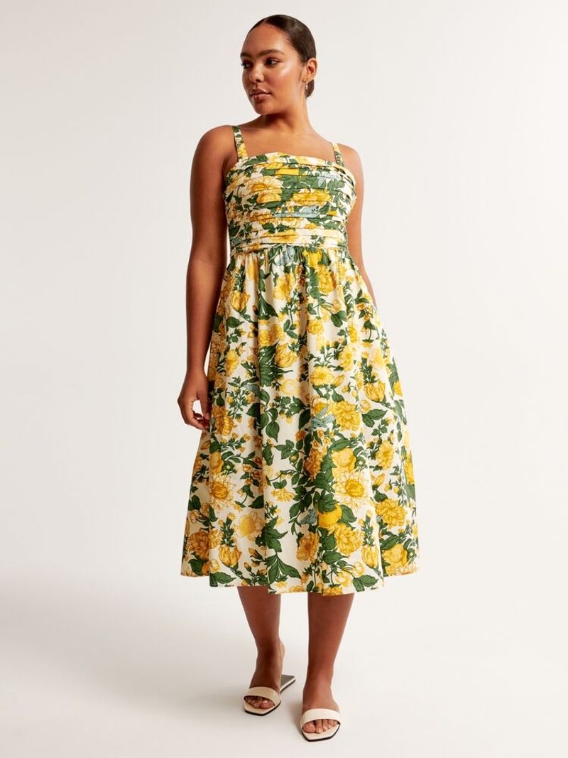 Modern Tea-Length Colorblock