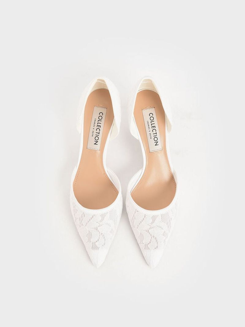 Laser-Cut Leather D'Orsay Flats