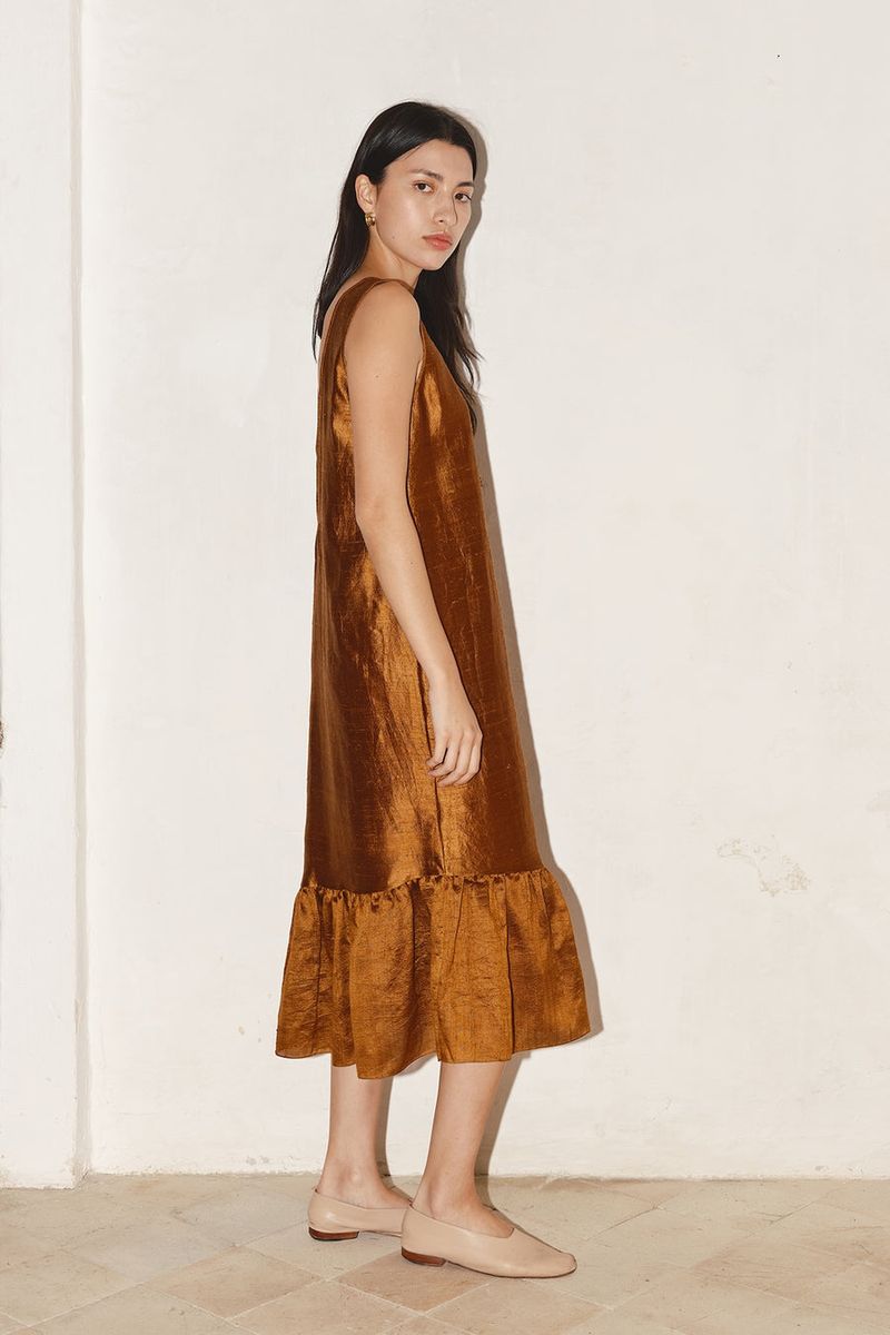 Raw Silk Shirt Dress