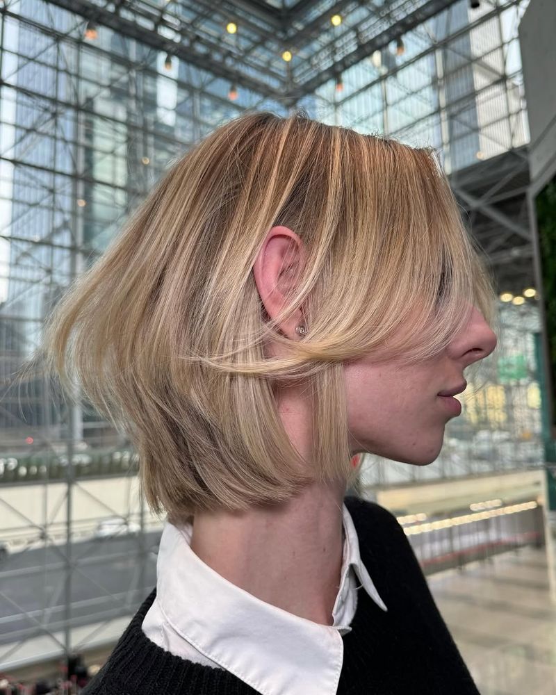 Layered Bob with Feathered Ends