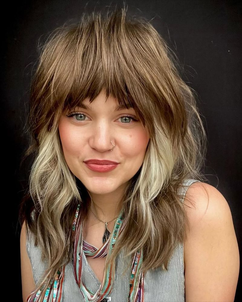 Textured Shag Bangs