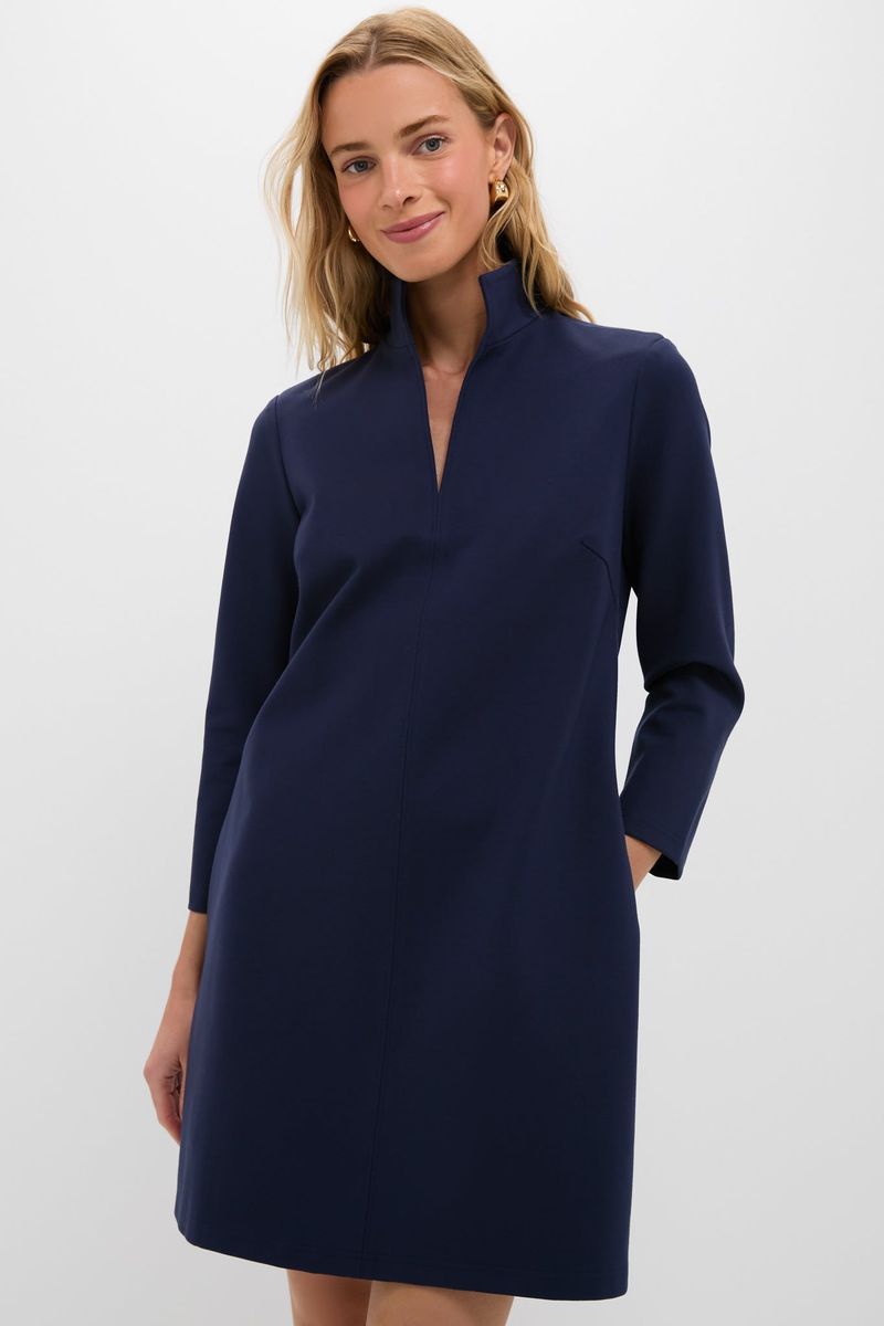 Ponte Knit Dress with Pockets
