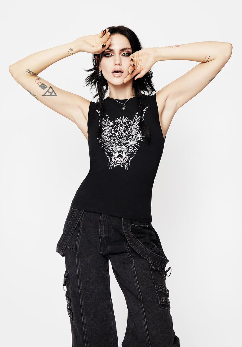 Graphic Tank with Black Skinny Jeans