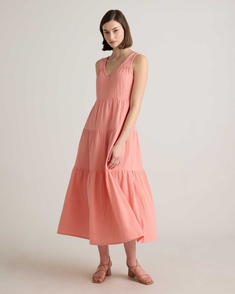 Tiered Cotton Gauze Maxi Dress