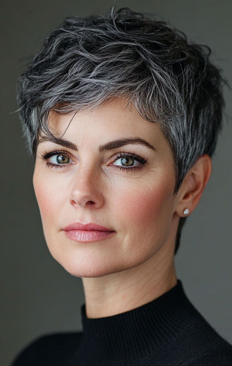 Tousled Gray Crop