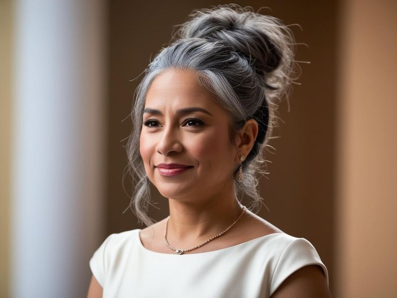 Sophisticated Silver Updo