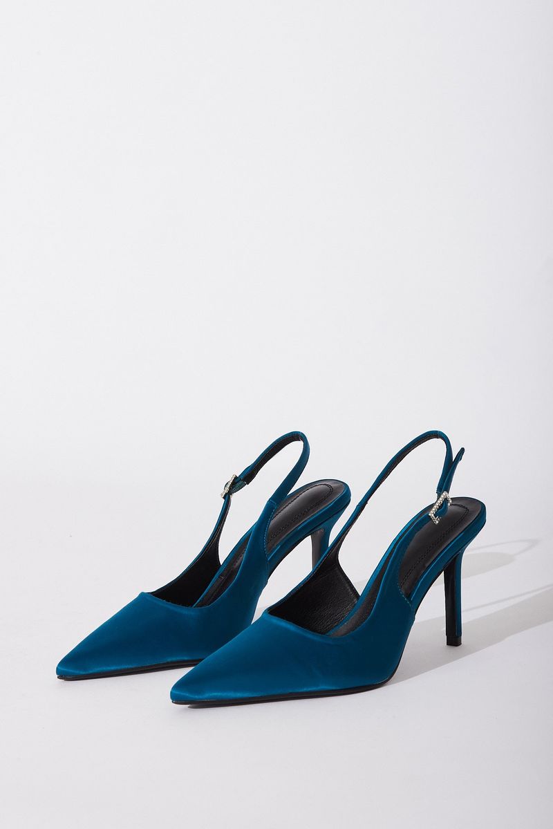 Teal Slingback Heels
